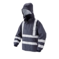 high-visibility rain jacket