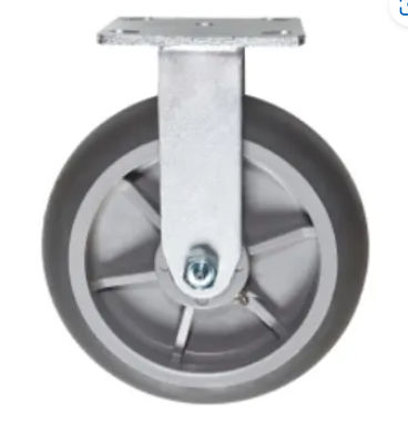 8 in. Rigid Hi-Tech Silverline Caster
