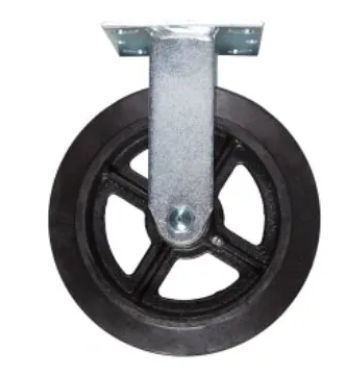 8 inch Rigid Rubber Metal SIlverline Caster