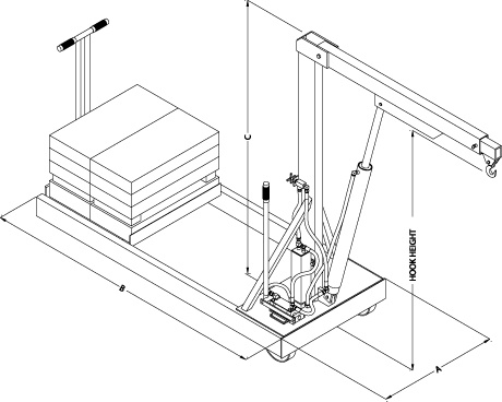 shop crane dimensions