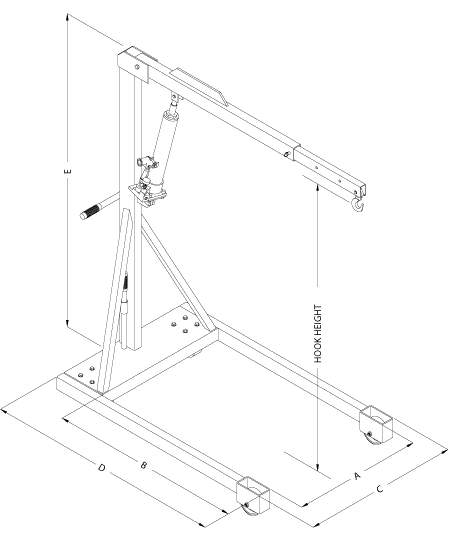 straddle crane dimensions