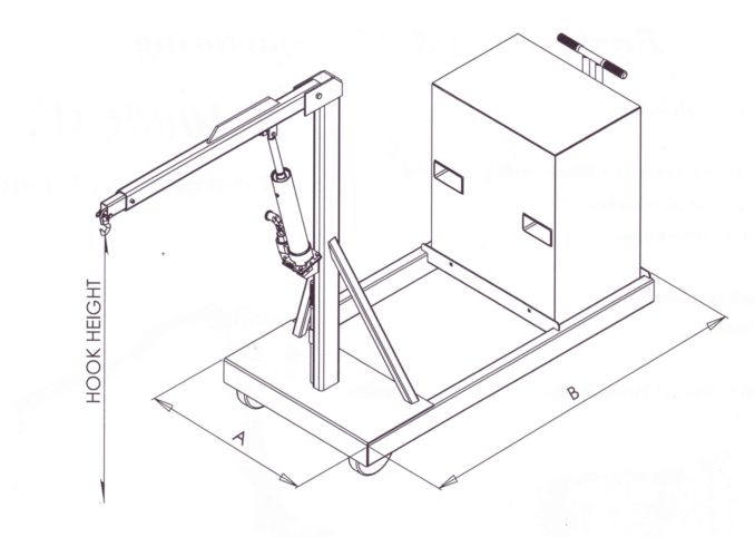 shop crane dimensions