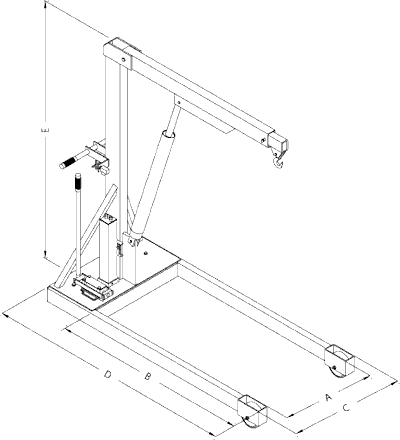 floor shop crane dimensions