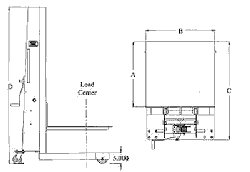 winch platform lift truck dimensions
