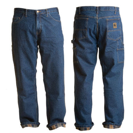 BERNE Flannel Lined Jeans Womens 16 Regular Medium Wash Denim Work Pants