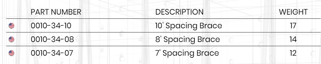 double hole scaffolding brace chart