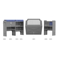 Electrical Contractor's Van Package 43" H Shelves for Transit Connect