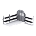 Folding Shelves Van Package for Transit Mid Roof 148" Wheelbase