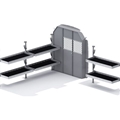 Folding Shelves Van Package for Transit Mid Roof 130" Wheelbase