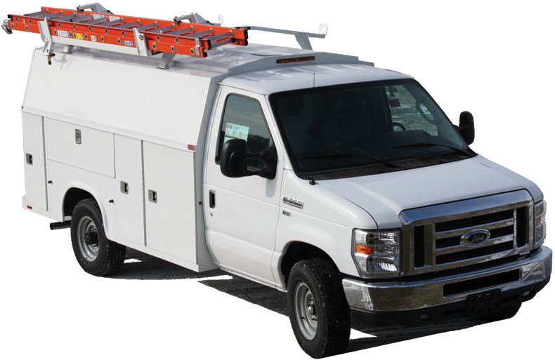 Drop Down Ladder Rack For Covered Service Body Trucks