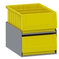 Large Parts Bins in Steel Cabinet