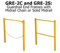 scaffolding guard rail end frame