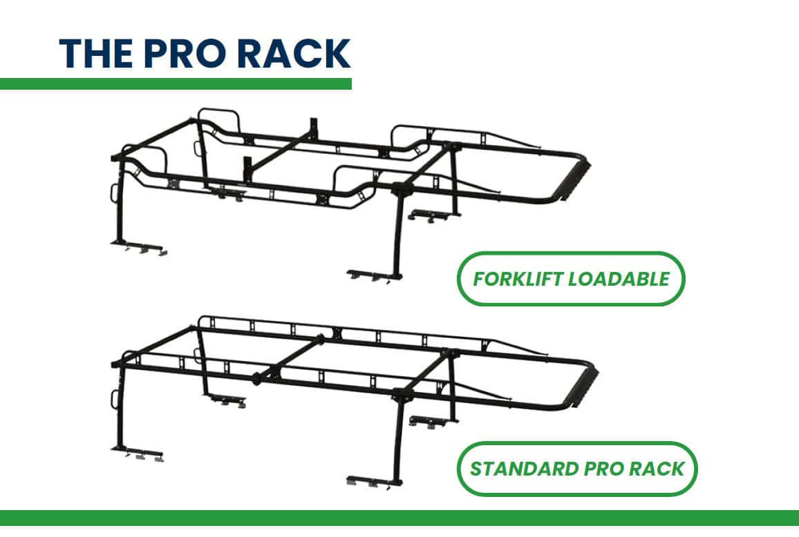 The forklift loadable Pro Rack and standard truck rack