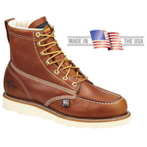 Steel Toe Work Boots with Wedge Sole