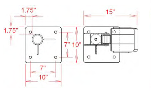 P10 Portable Crane Base Dimensions