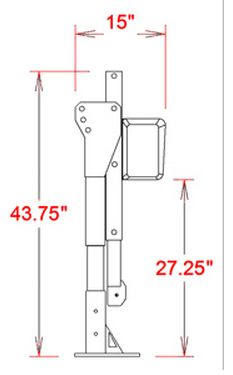 folded up crane dimensions