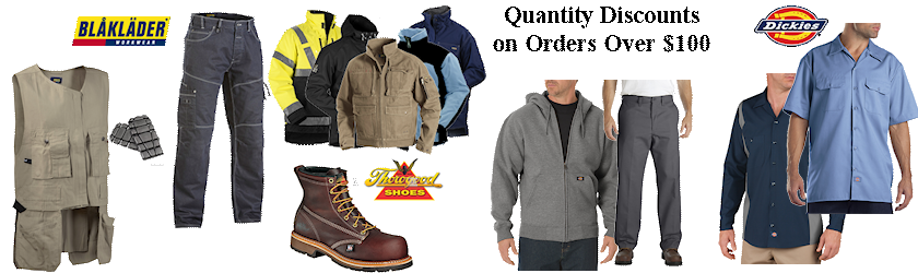 Construction Clothing Qty Discounts Orders Over 100