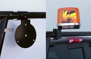 light mount for pick-up truck rack