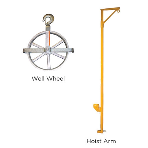 scaffolding hoist arm