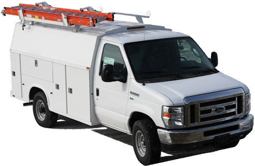 Ladder Rack for Trucks with Covered Service Bodies