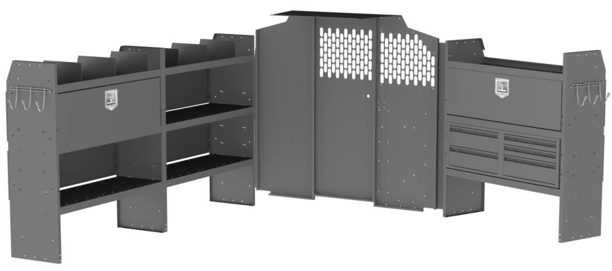 General Service Van Shelving Package 46" High Shelves