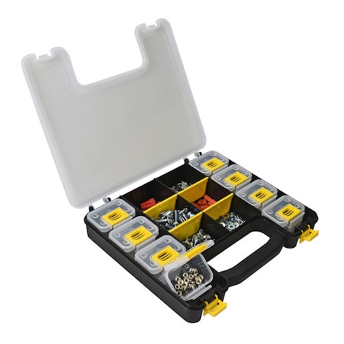 Plastic Tote with 6 Compartment & 8 Small Bins